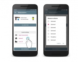 Aplikacja mobilna do pomiaru zestawów kołowych Aplikacja mobilna Android do pomiaru parametrów kolejowych zestawów kołowych i gromadzenia danych kontrolnych na całym świecie