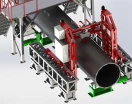 System pomiarowy laserowy 3D do rur System laserowy 3D do automatycznego pomiaru geometrii rur o dużej średnicy i kontroli wymiarowej na całym świecie