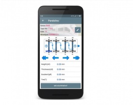 Aplikacja mobilna do pomiaru zestawów kołowych Aplikacja mobilna Android do pomiaru parametrów kolejowych zestawów kołowych i gromadzenia danych kontrolnych na całym świecie